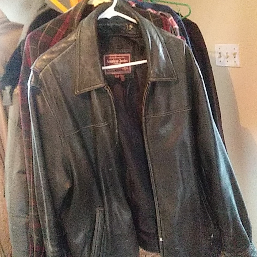 black leather  xlarge jacket